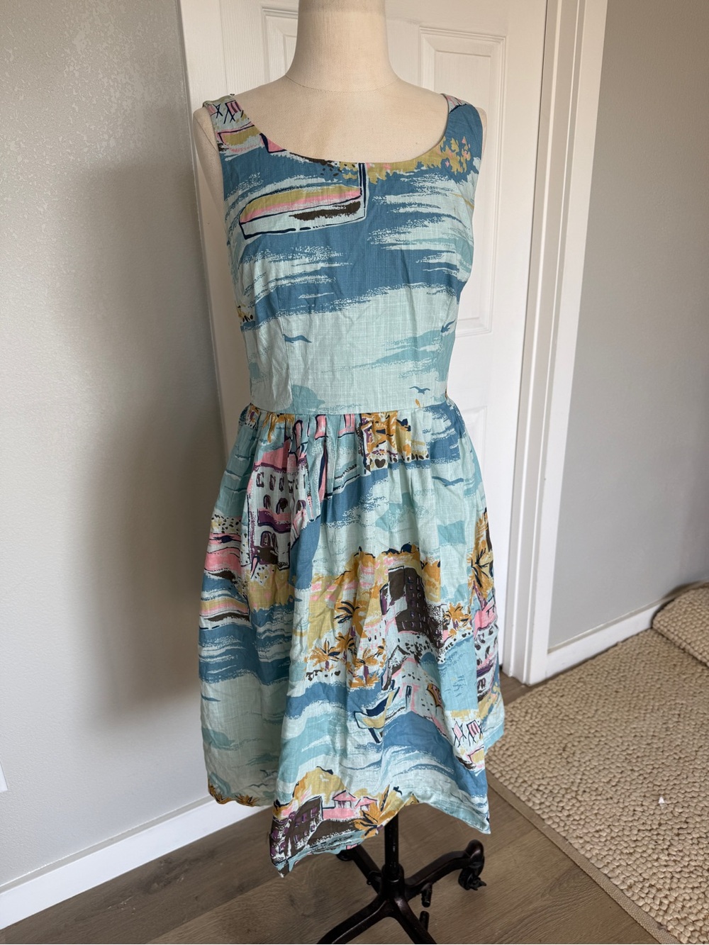 Boden Nancy Dress Riviera Print - Picture 2 of 7